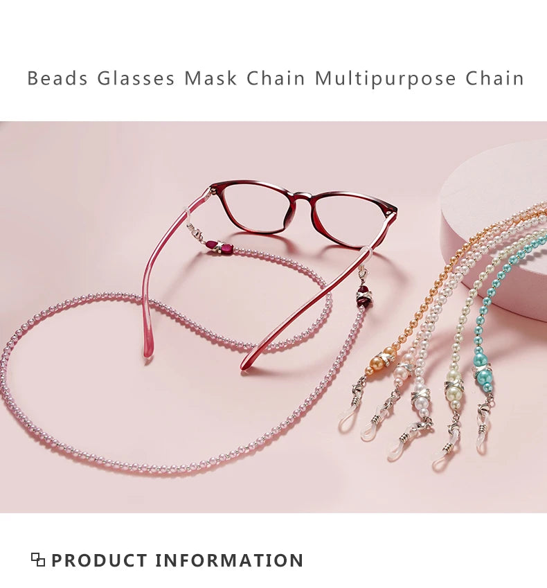 Pearl Sunglasses Chain - Beaded Specs Holder Lanyard