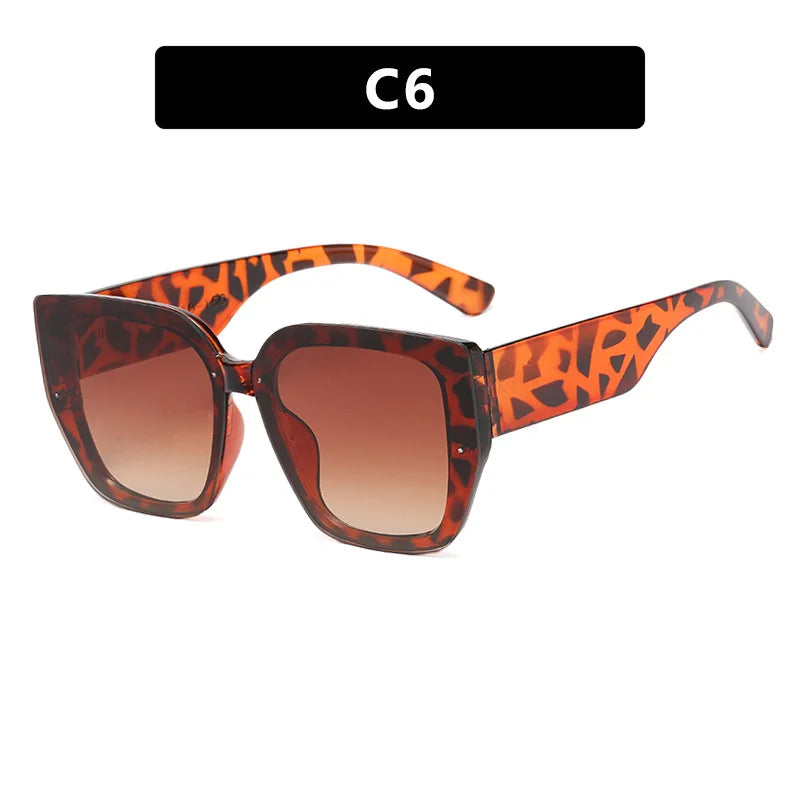 Polygonal Mix Color Concave Shape Sunglasses
