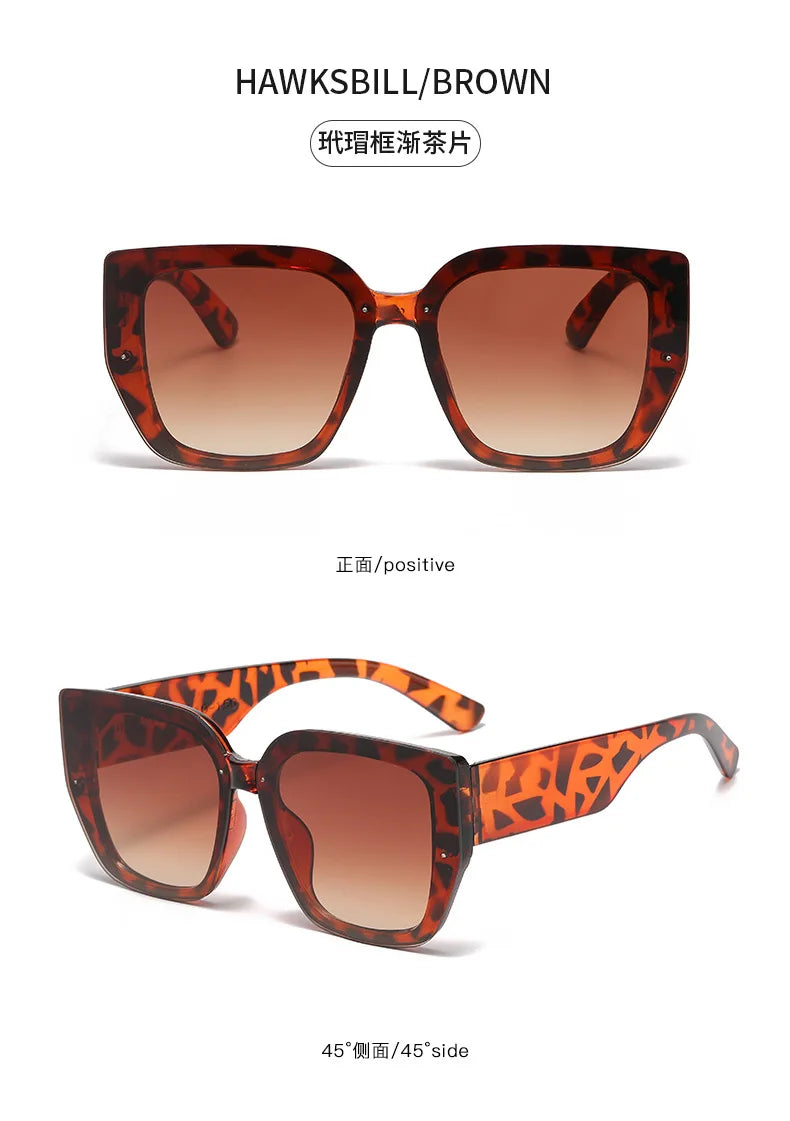 Polygonal Mix Color Concave Shape Sunglasses