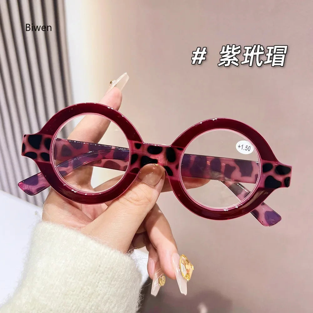 Round Mirror Lens Specs - Blue Light Blocking Magnifiers