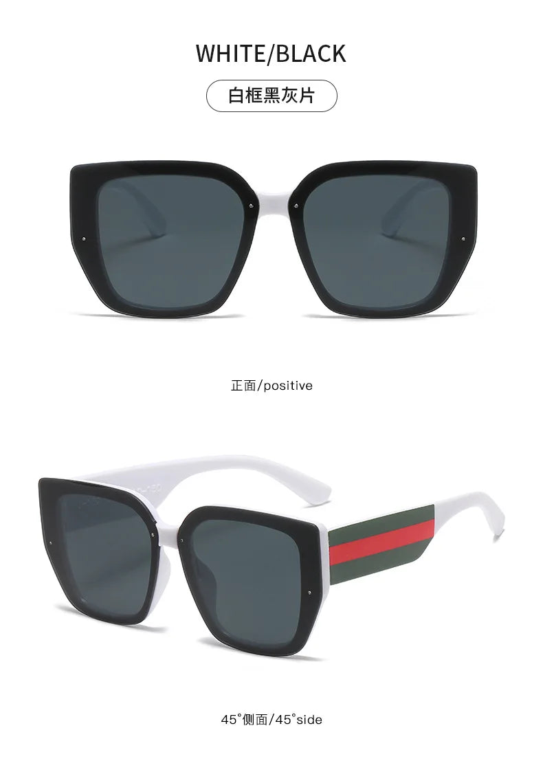 Polygonal Mix Color Concave Shape Sunglasses