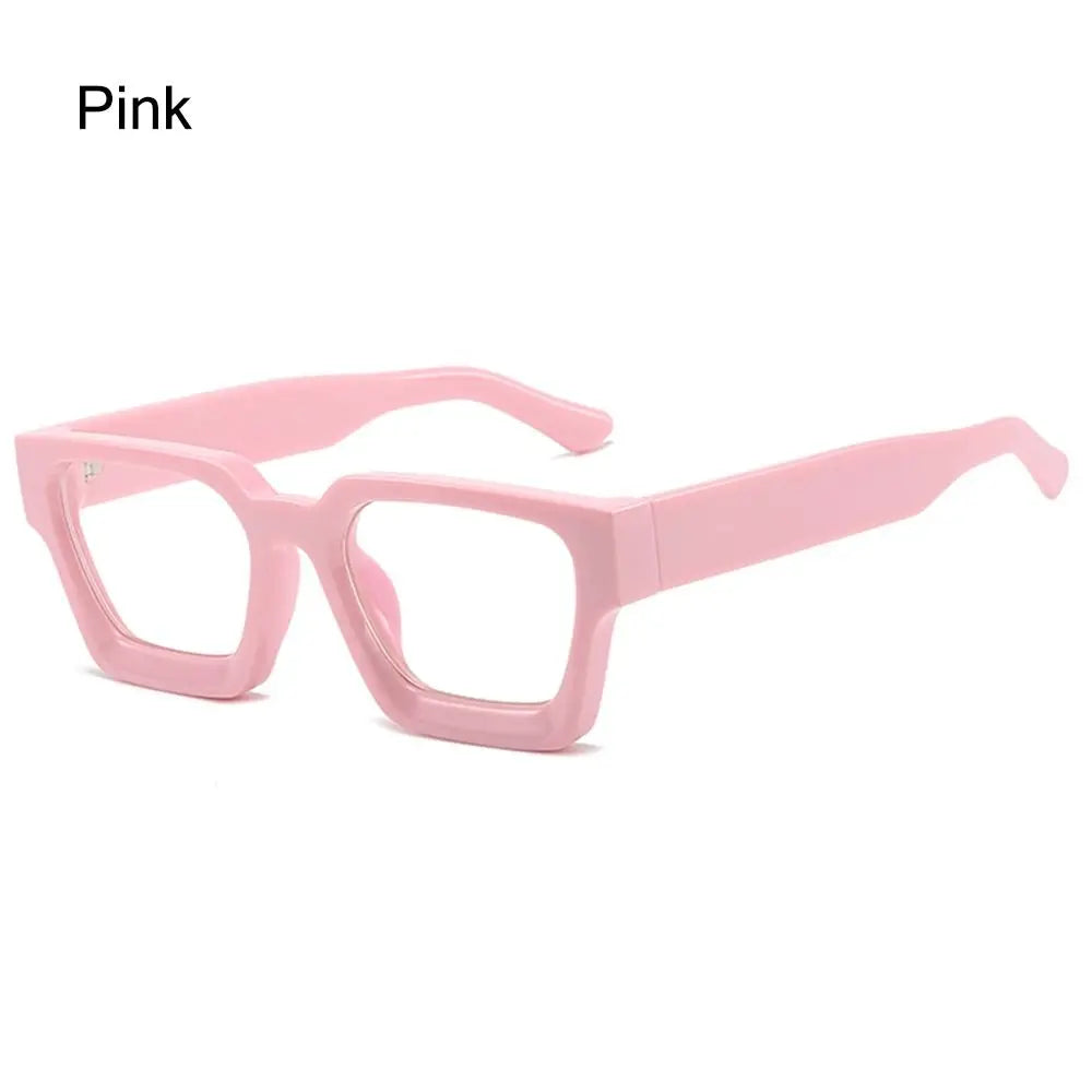Big Square Anti Blue Light Matte Black Glasses