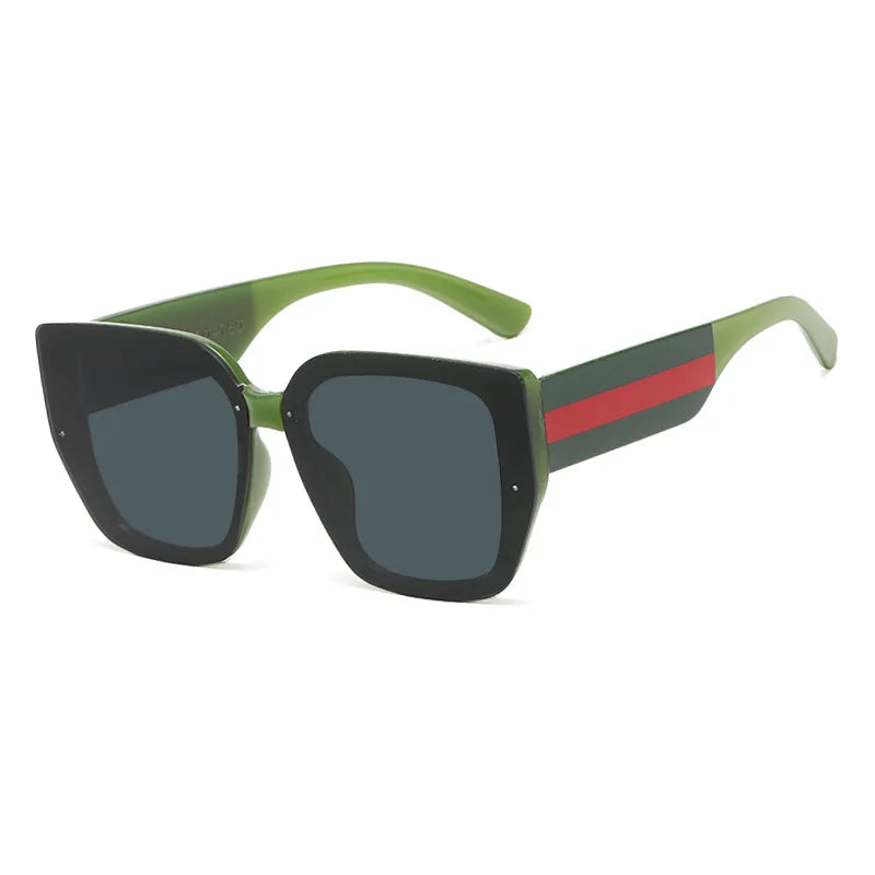 Polygonal Mix Color Concave Shape Sunglasses