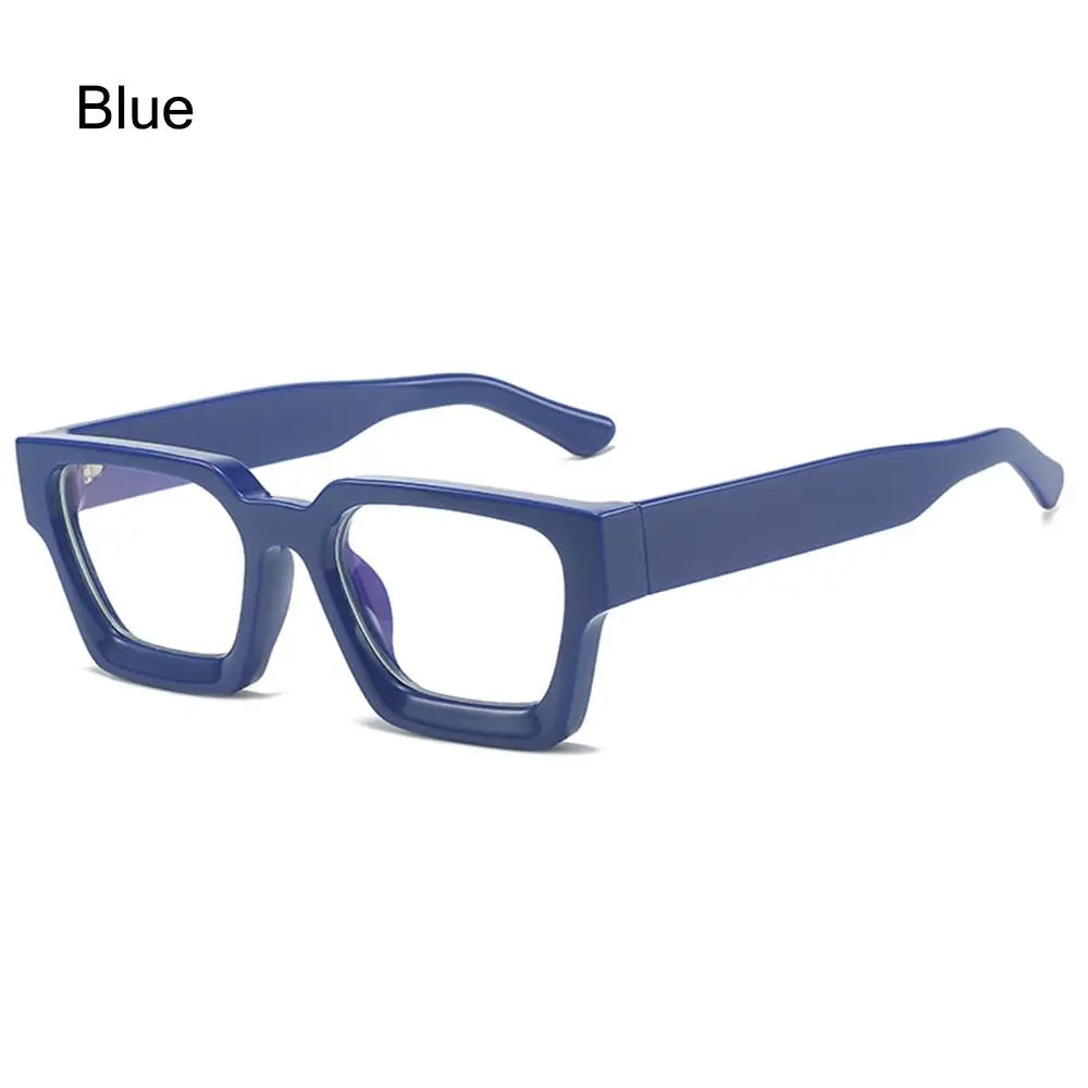 Big Square Anti Blue Light Matte Black Glasses