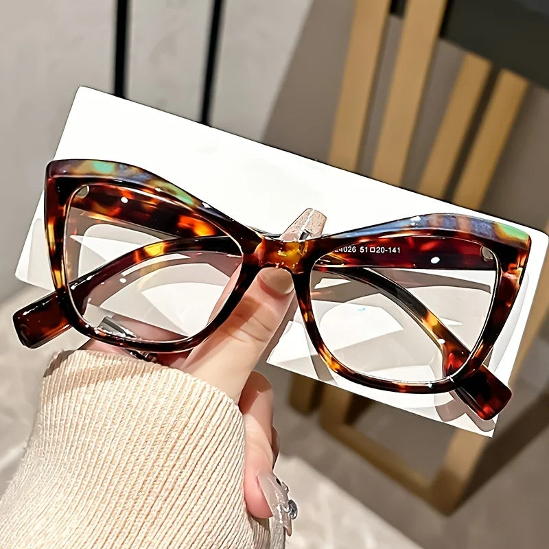 Cat Eye Tortoiseshell Specs - Blue Light Blocking Magnifiers