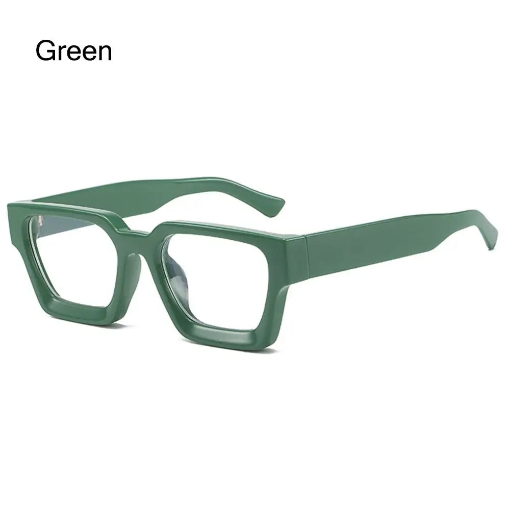Big Square Anti Blue Light Matte Black Glasses