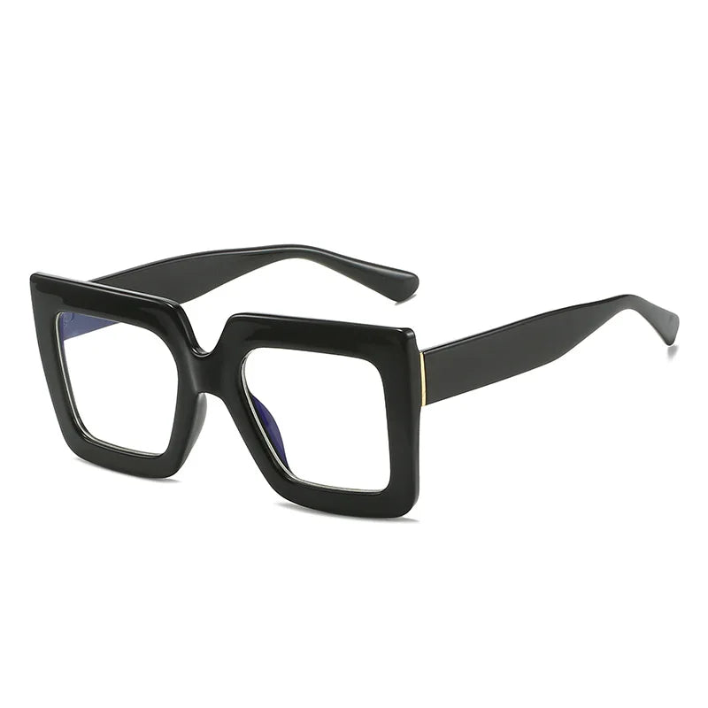Oversized Square Specs - Transparent Computer Magnifiers