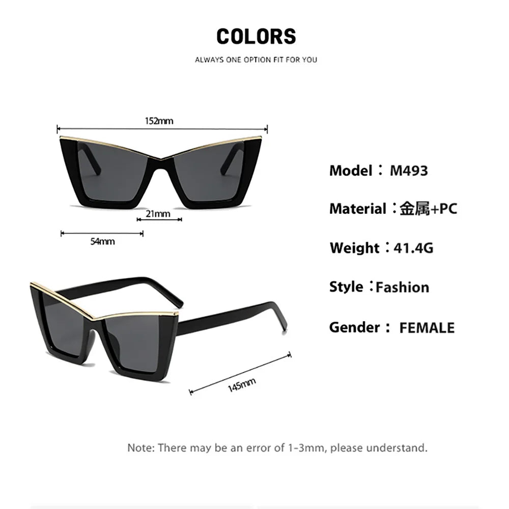 Cat Eye Sunglasses for Women - Designer Retro UV400 Protection