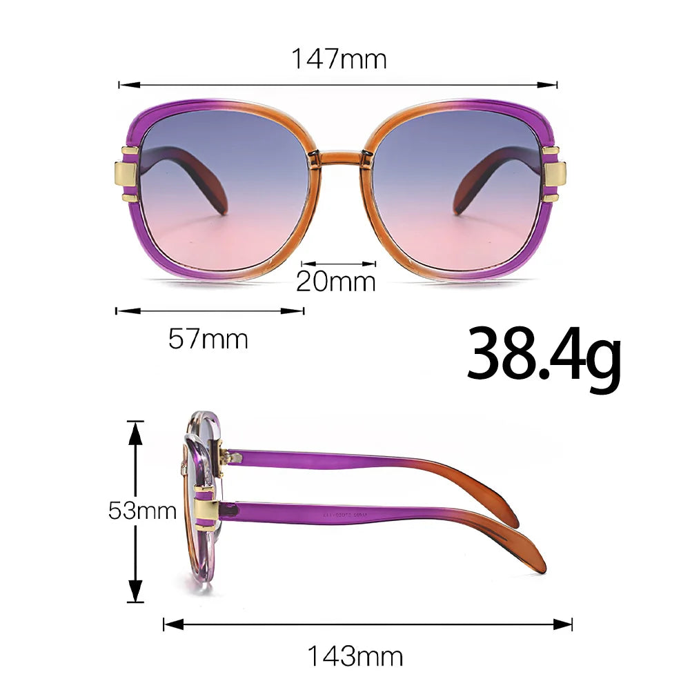 Women's Gradient Sunglasses – Transparent Plastic Frame UV400 | Multiple Colors