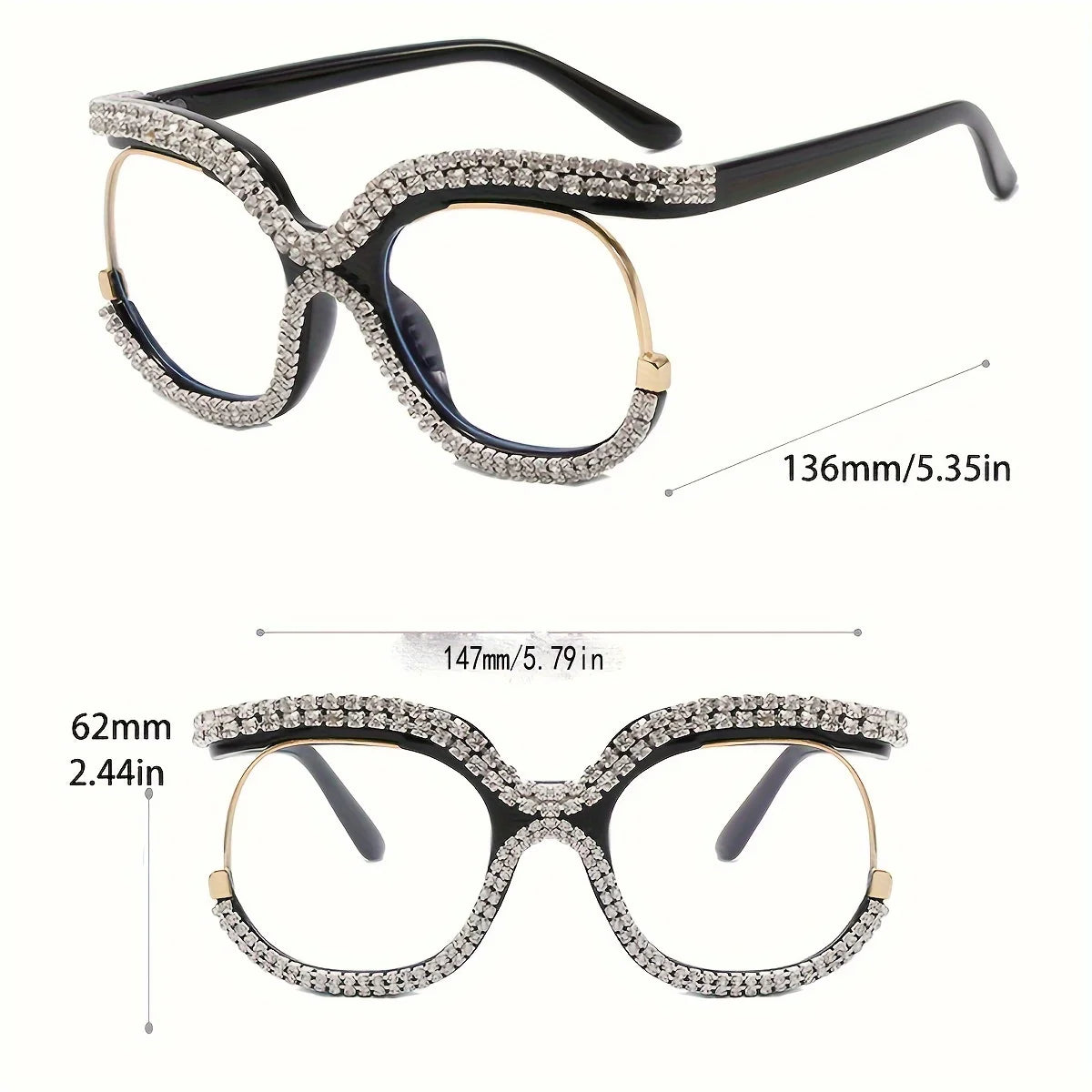 Rhinestone Party Glasses - Fashion Specs for Events