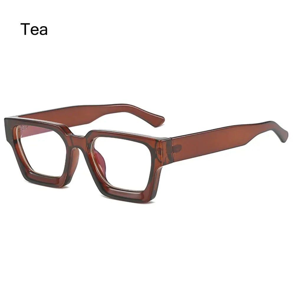 Big Square Anti Blue Light Matte Black Glasses