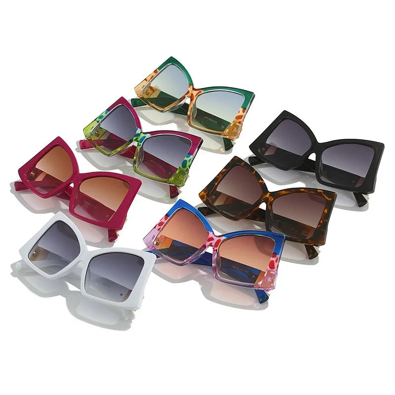 Oversized Bow Sunglasses - Zebra Print Fashion Shades