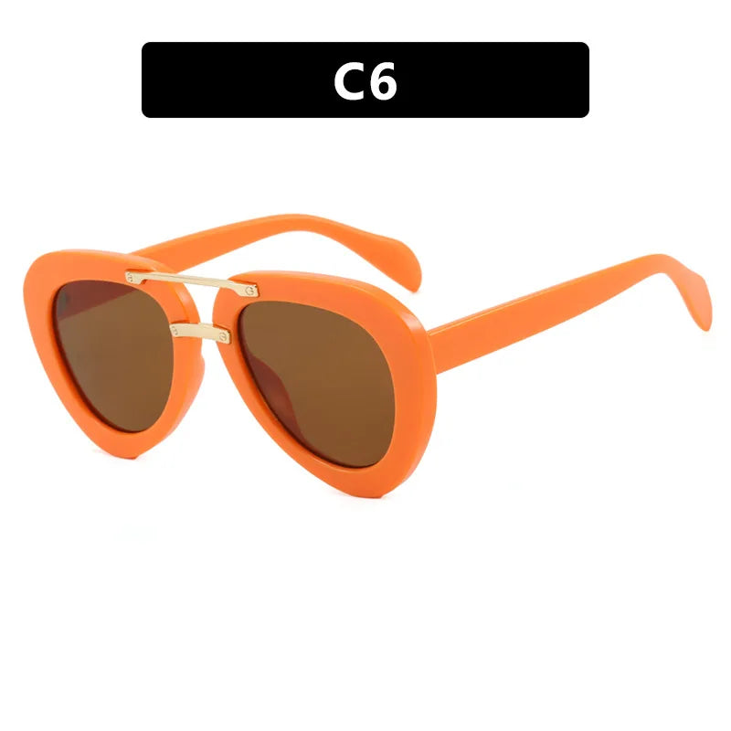 Fashion Classic Pilot Sunglasses Women For Men 2025 Vintage Sun Glasses Punk Popular Big Frame Outdoor Travel Eyeglasses UV400