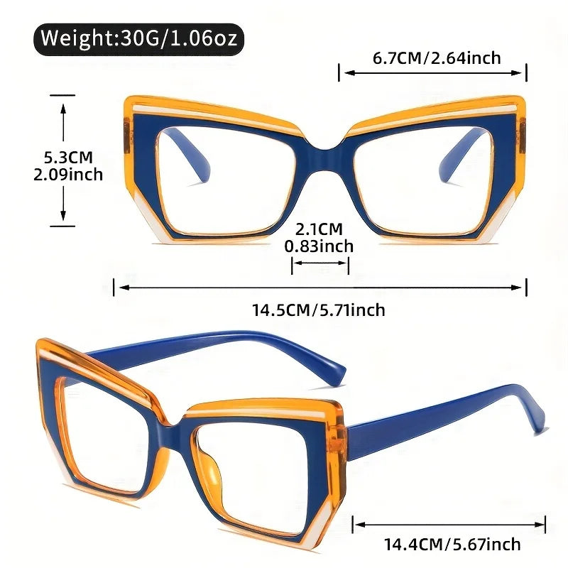 Vintage Cat Eye Oversized Specs - Vision Magnifiers 1.0-4.0