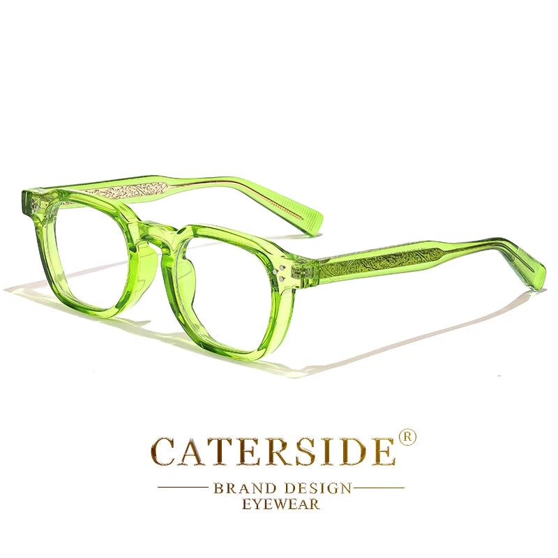 Square Flat Light Specs Men - Minimalist TR Frame Magnifiers