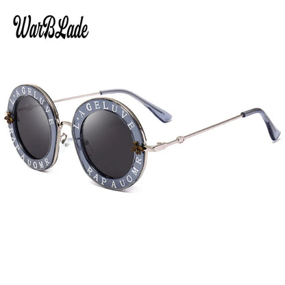 Retro Round Transparent Frame Sunglasses - Tinted Lens Fashion Eyewear