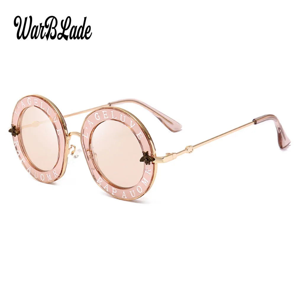 Retro Round Transparent Frame Sunglasses - Tinted Lens Fashion Eyewear