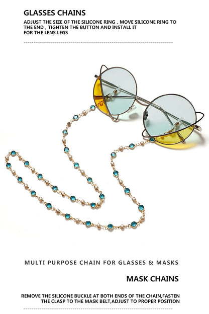 Glass Bead Glasses Chain - Colorful Anti-Loss Specs Holder
