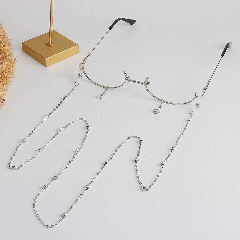 Water Drop Two-Dimensional Glasses Frame with Chain