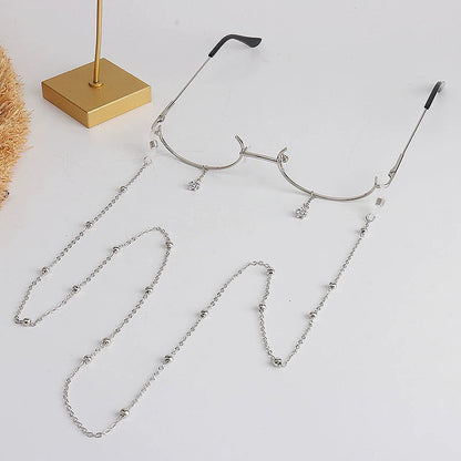 Water Drop Two-Dimensional Glasses Frame with Chain