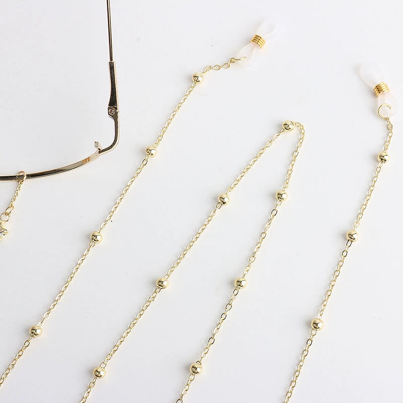 Water Drop Two-Dimensional Glasses Frame with Chain