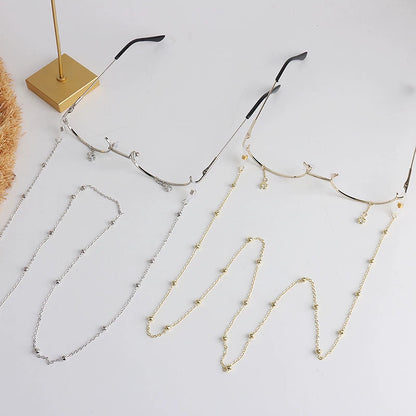 Water Drop Two-Dimensional Glasses Frame with Chain
