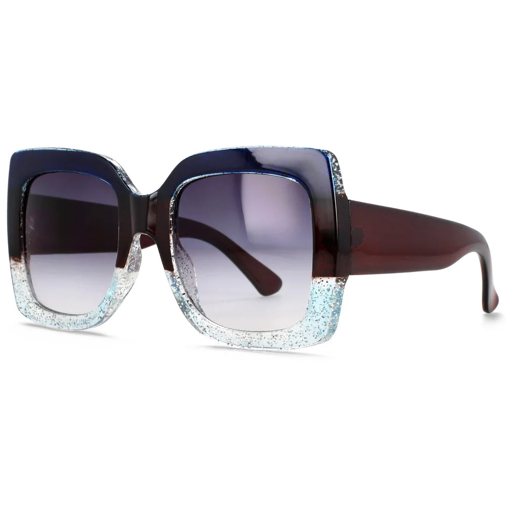 Retro Oversized Square Sunglasses for Women – UV400 Big Frame Fashion Eyewear in Trending Styles