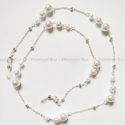 Pearl Beaded Sunglass Chain & Eyeglass Holder Strap — Women's Necklace Lanyard