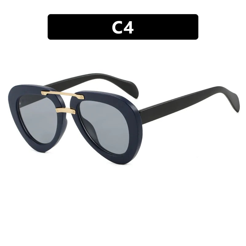 Fashion Classic Pilot Sunglasses Women For Men 2025 Vintage Sun Glasses Punk Popular Big Frame Outdoor Travel Eyeglasses UV400