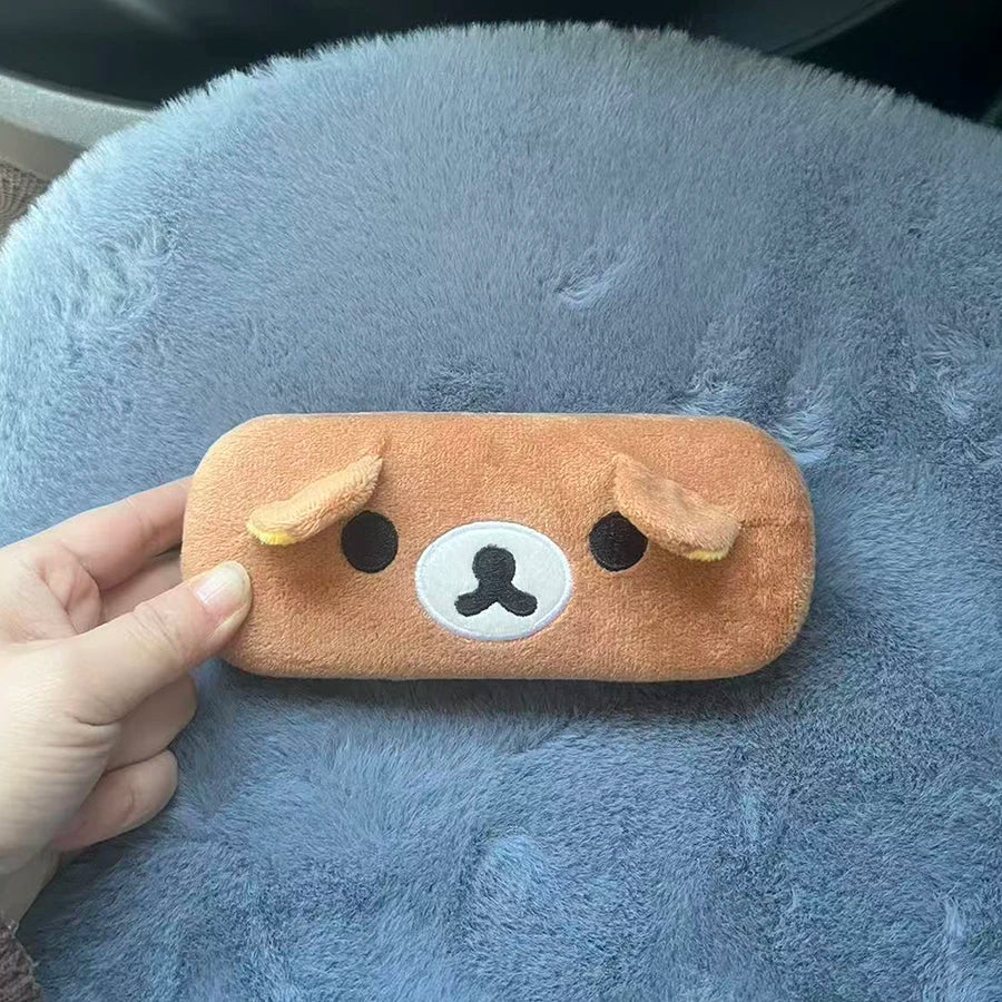Bear Plush Glasses Case – Cute Cartoon Anime Eyewear Organizer Box for Sunglasses & Frames