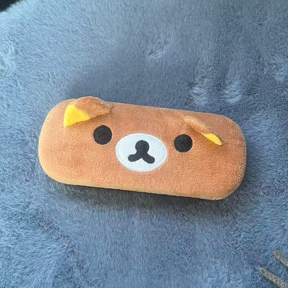 Bear Plush Glasses Case – Cute Cartoon Anime Eyewear Organizer Box for Sunglasses & Frames
