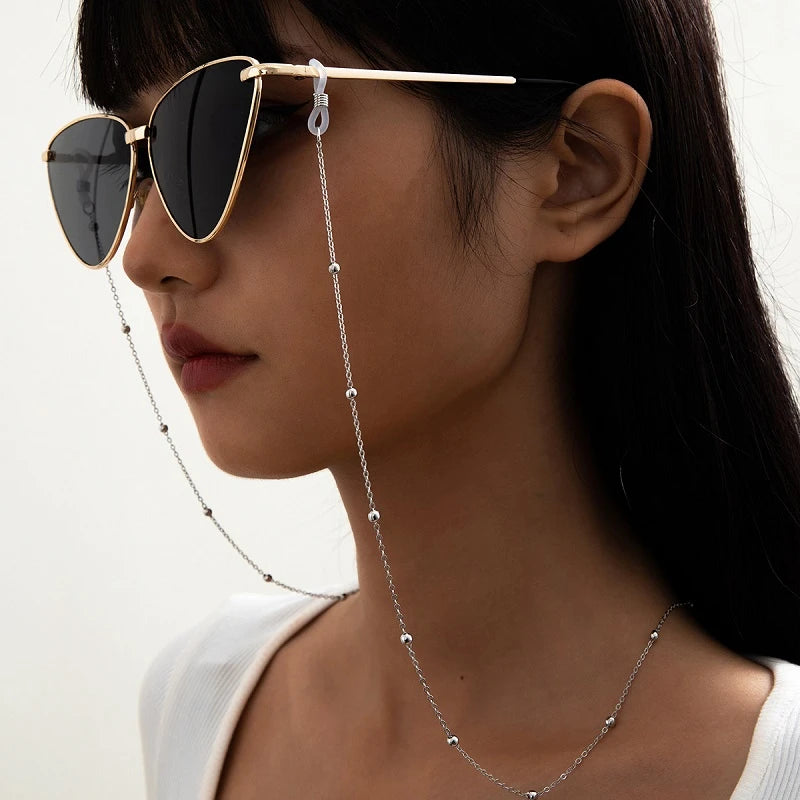 Pearl Beaded Anti-Falling Metal Eyeglass Chain
