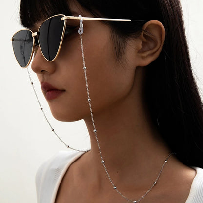 Pearl Beaded Anti-Falling Metal Eyeglass Chain