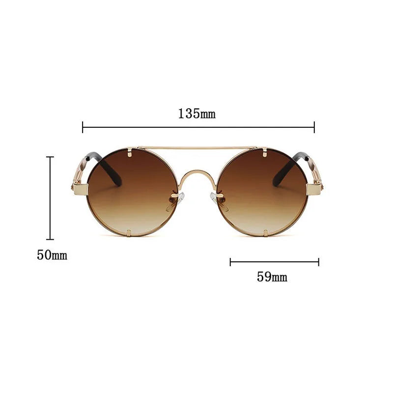 Oval Steampunk Sunglasses