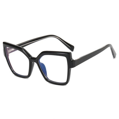 New Brand Design Fashion Oversize Polygon Glasses Women Frame Photochromic Anti Blue Light Computer Reading Eyeglass Long Sight