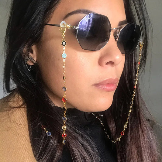 Colorful Crystal Beads Eyeglass Chain