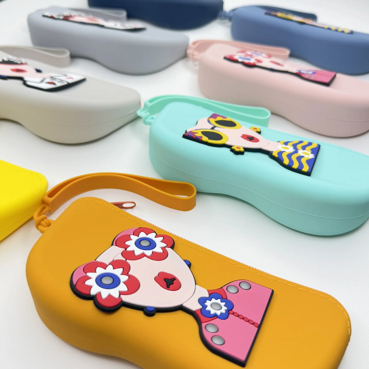 Reading Glasses Case Portable Eyewear Pouch Sunglasses Holder Decorative Silicone Eyeglasses Bag For Daily Outdoor Travel