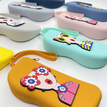 Reading Glasses Case Portable Eyewear Pouch Sunglasses Holder Decorative Silicone Eyeglasses Bag For Daily Outdoor Travel