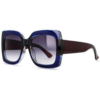 Retro Oversized Square Sunglasses for Women – UV400 Big Frame Fashion Eyewear in Trending Styles
