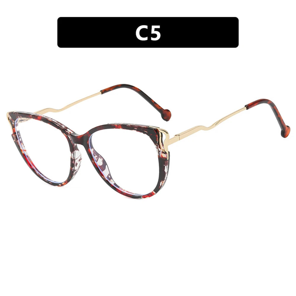 YINSQER Cat Eye Flat Top Glasses Blue Light Blocking TR90 Popular Frame Women's New Hot Sale Of The Season Fashionable