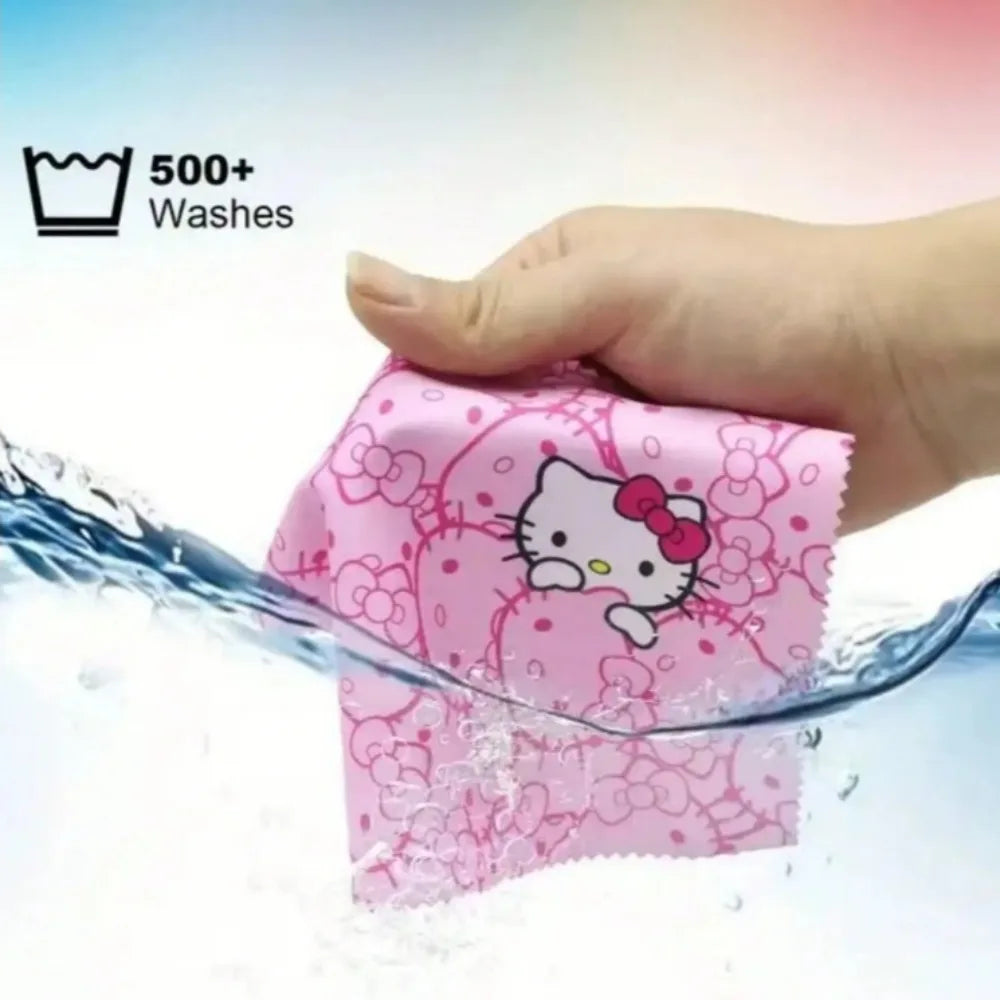 Cute Character Glasses Case & Cleaning Cloth Set