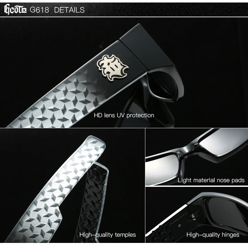 Retro Polarized Eyewear Men - Sports Driving Shades