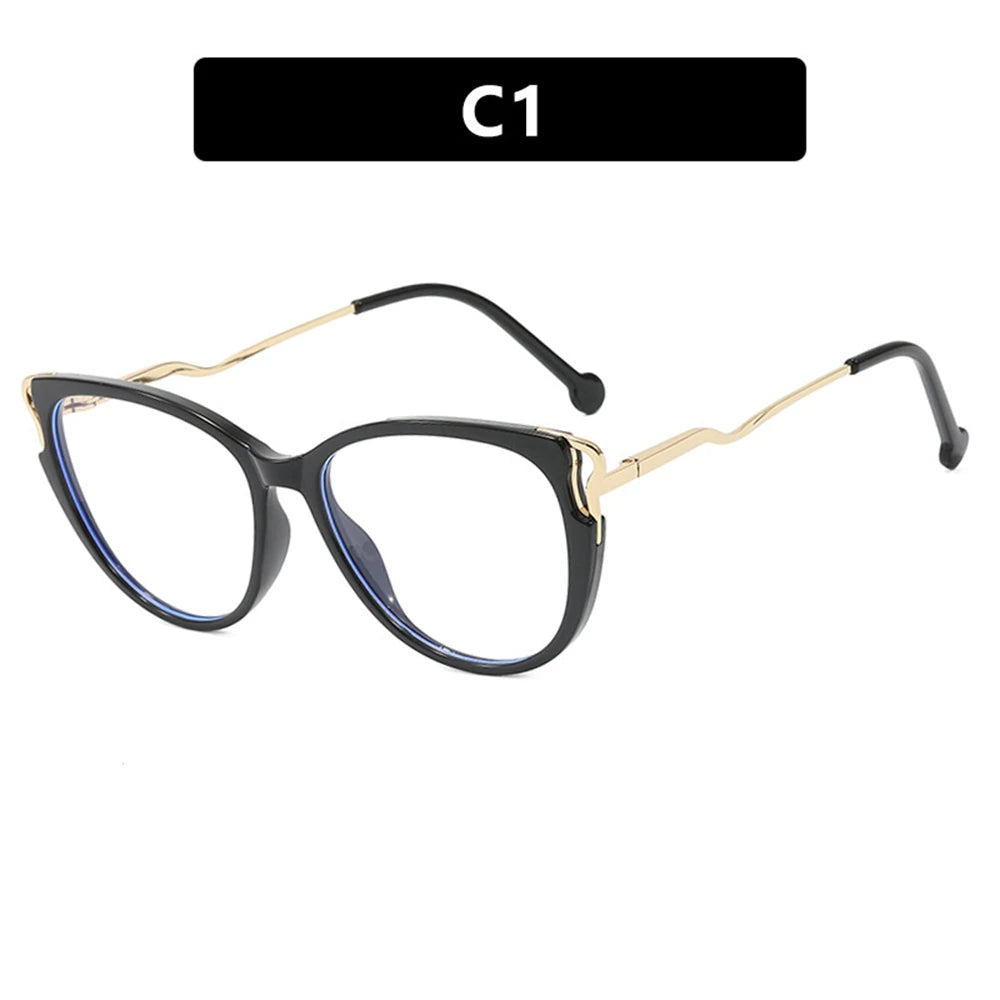 YINSQER Cat Eye Flat Top Glasses Blue Light Blocking TR90 Popular Frame Women's New Hot Sale Of The Season Fashionable