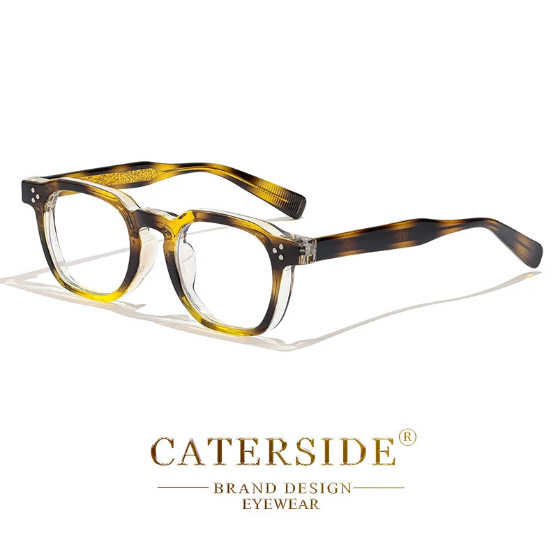 Square Flat Light Specs Men - Minimalist TR Frame Magnifiers