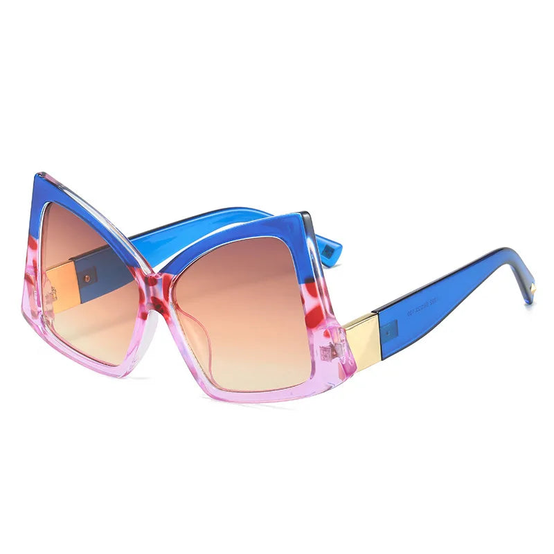 Oversized Bow Sunglasses - Zebra Print Fashion Shades