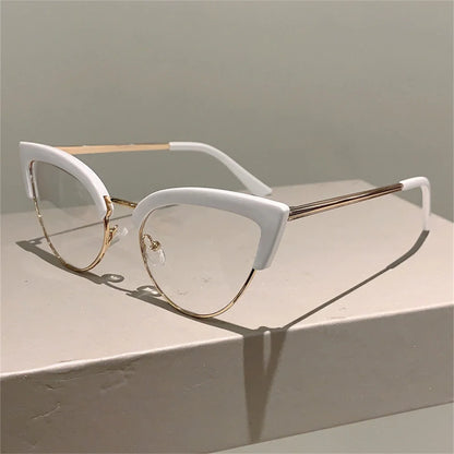 Semi-Metal Cat Eye Specs - Trendy Fashion Magnifiers