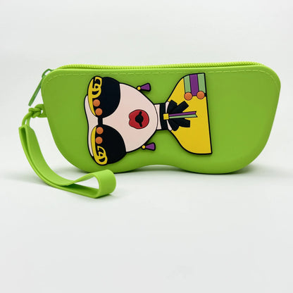 Reading Glasses Case Portable Eyewear Pouch Sunglasses Holder Decorative Silicone Eyeglasses Bag For Daily Outdoor Travel