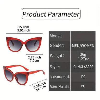 Retro Cat Eye Sunshades - Gradient Lens Specs for Women