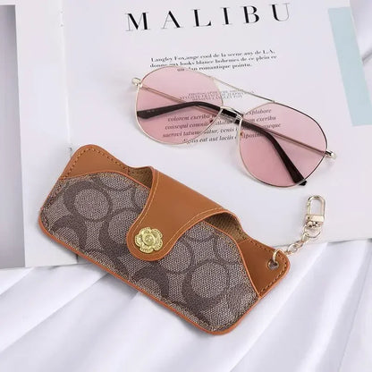 Portable Soft Glasses Case with Keychain