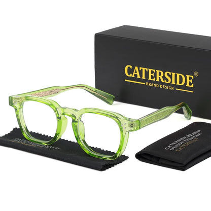 Square Flat Light Specs Men - Minimalist TR Frame Magnifiers